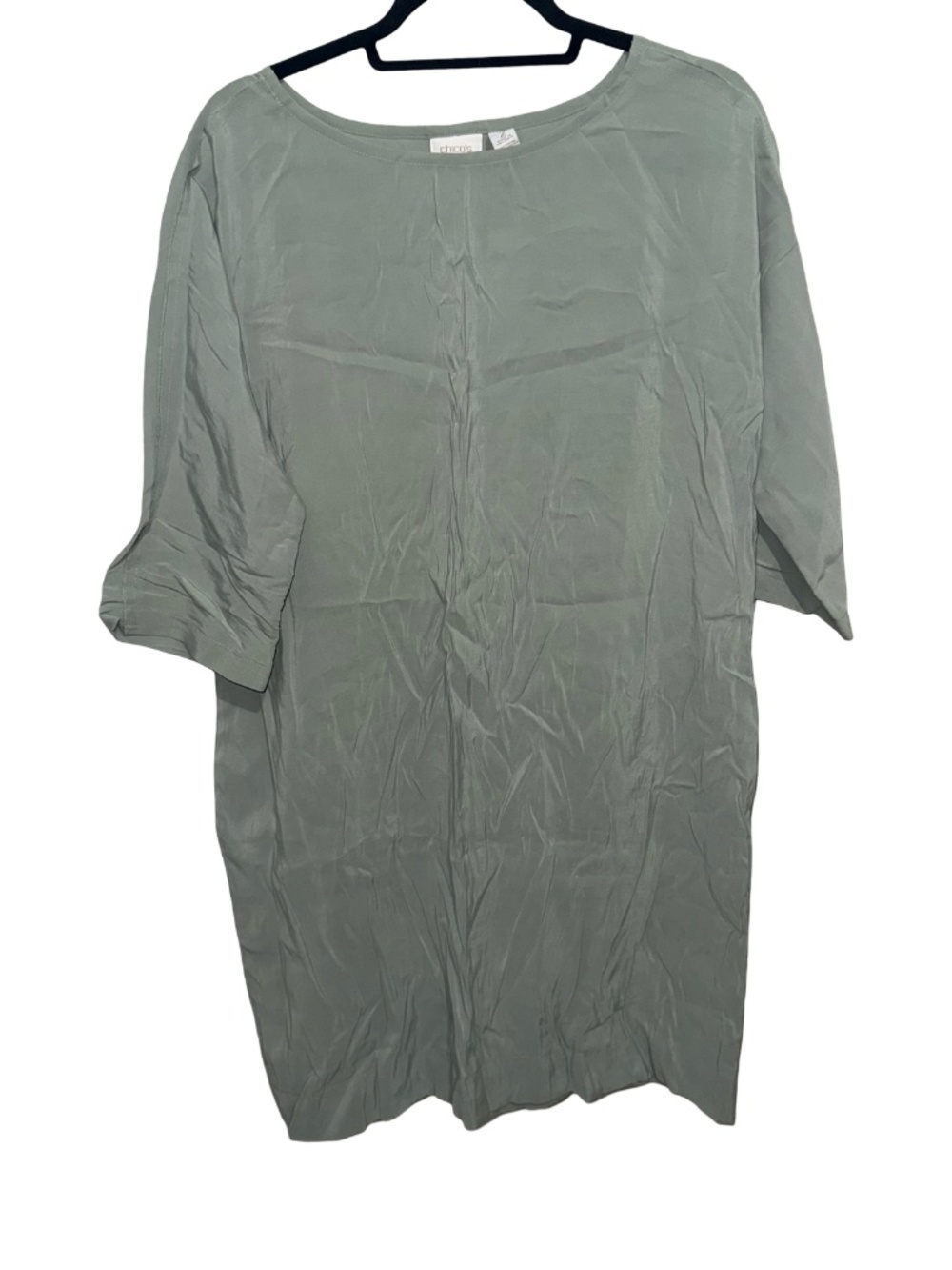 Chico's Shelly Mist Green Shift Dress Sz 2/ L/ 12 NWT
